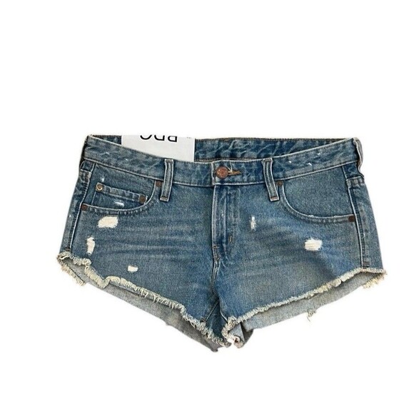 Urban Outfitters BDG Dolphin Low Rise Distressed Denim Jean Shorts Size 28W NEW